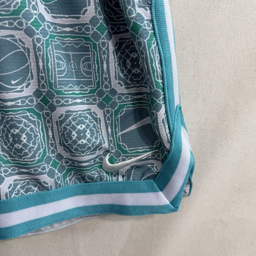 Nike Dri-FIT Youth Large Athletic Running Shorts Blue Printed UnLined